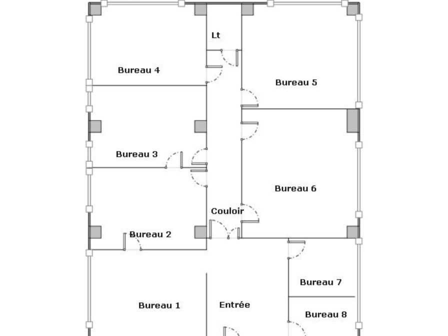 Location bureaux 158 m² non divisibles