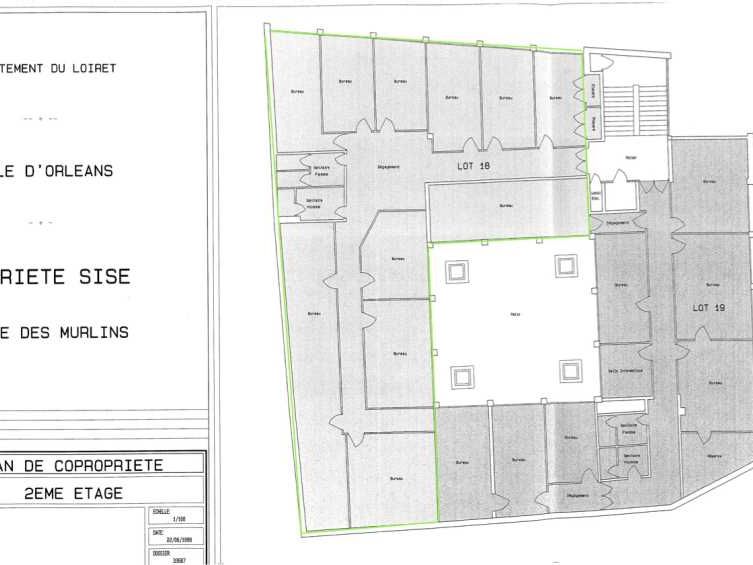 Location bureaux 270 m² non divisibles