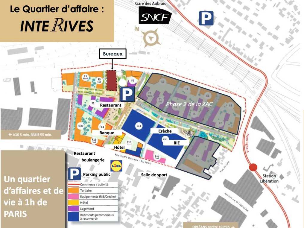 Au coeur du nouveau quartier d'affaires Interives