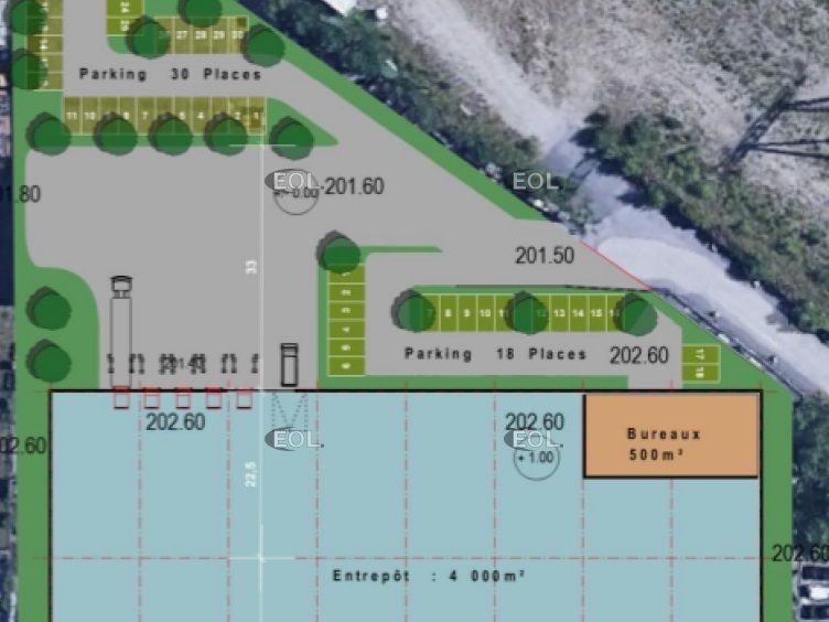 Location Entrepôt 4500 m² non divisibles
