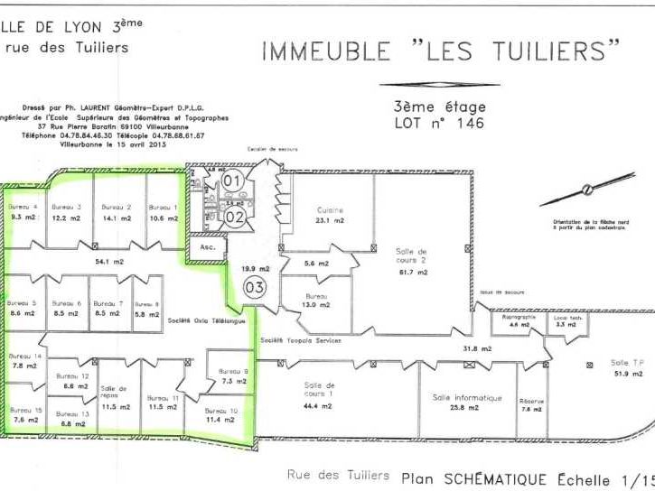 Location bureaux 900 m² divisibles à partir de 76 m²