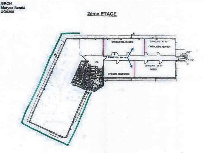 Location bureaux 255 m² non divisibles