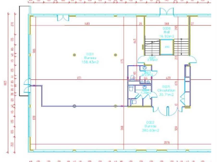 Location bureaux 201 m² non divisibles
