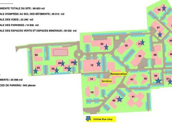Location bureaux 5955 m² divisibles à partir de 96 m²
