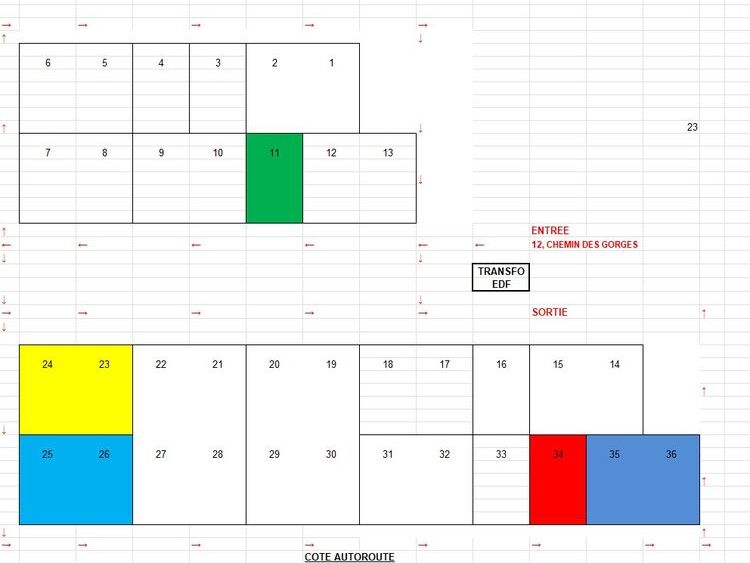 Location entrepots 1972 m² divisibles à partir de 206 m²
