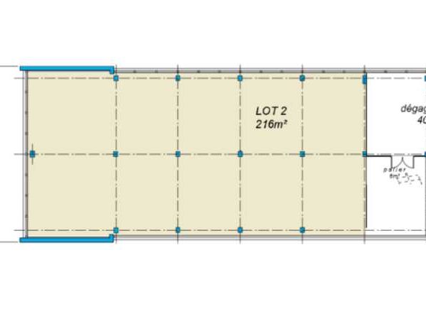 Location bureaux 241 m² non divisibles