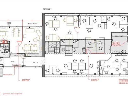 Location bureaux 322 m² non divisibles