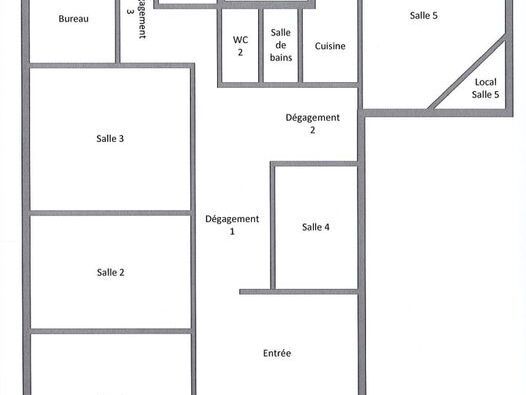 Location bureaux 237 m² non divisibles