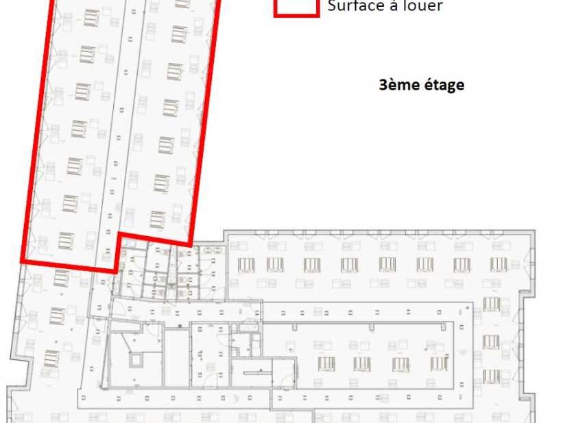 Location bureaux 1624 m² divisibles à partir de 111 m²