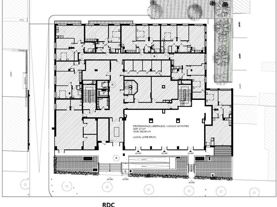 Vente bureaux 1017 m² divisibles à partir de 213 m²
