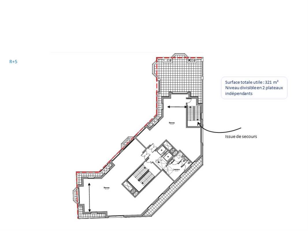 Location bureaux 342 m² non divisibles