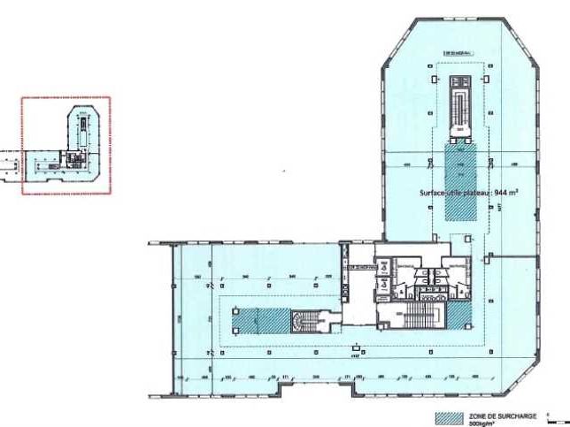 Location bureaux 685 m² non divisibles