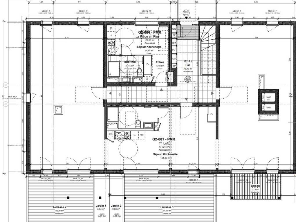 Vente locaux commerciaux 171 m² non divisibles