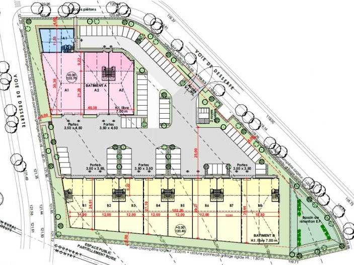 Location entrepots 4205 m² divisibles à partir de 394 m²
