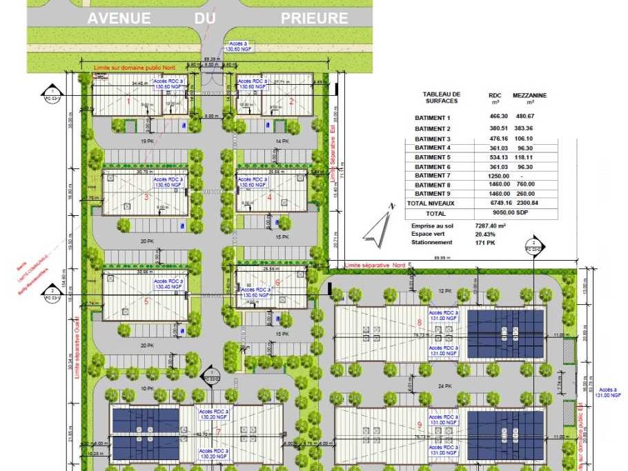 Location entrepots 1450 m² non divisibles