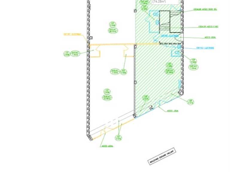 Vente locaux commerciaux 62 m² non divisibles