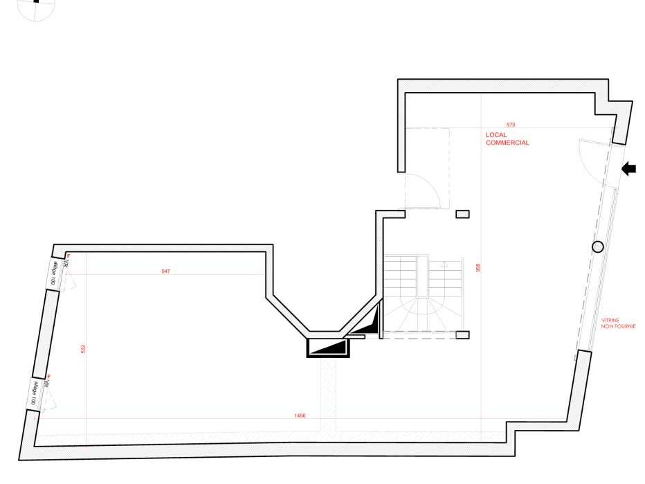 Vente locaux commerciaux 145 m² non divisibles