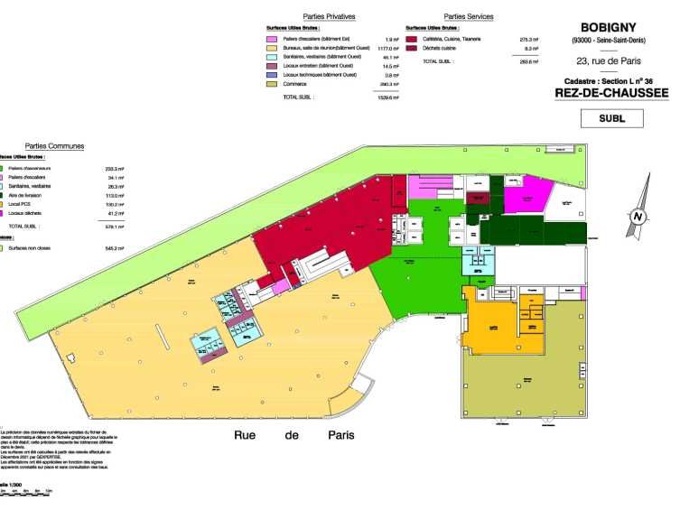 Location bureaux 10077 m² divisibles à partir de 1143 m²