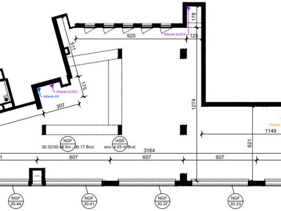 Vente locaux commerciaux 274 m² non divisibles