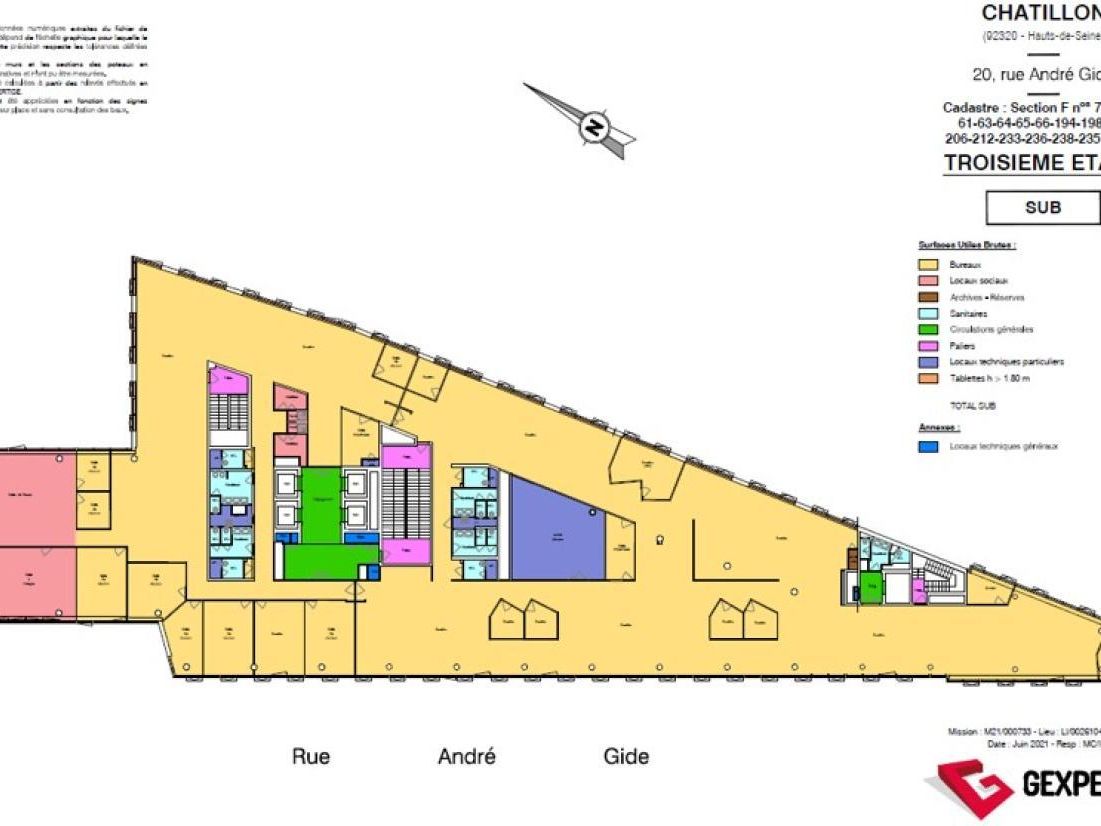 10833 m² pour ce bureaux en location à Châtillon