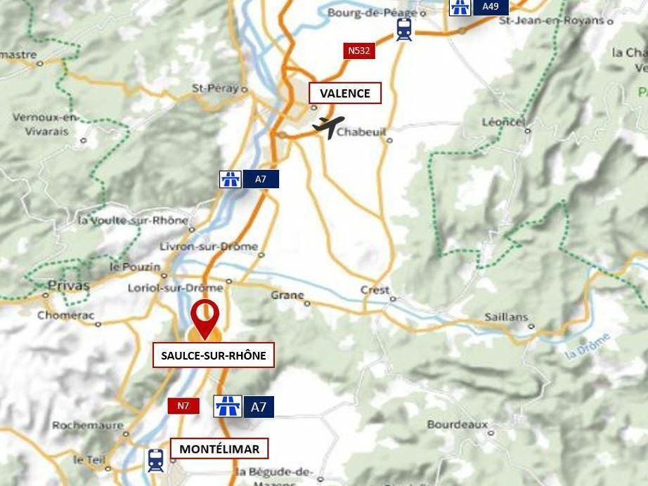 19687 m² pour cetentrepôts classe a en location à Saulce-sur-rhône