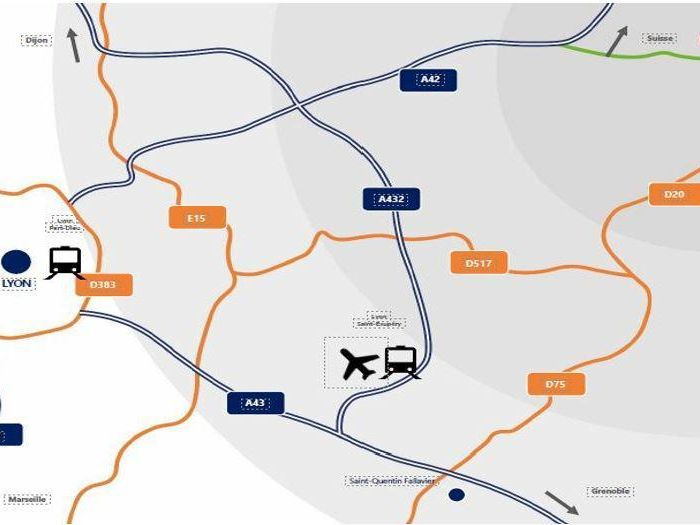 44043 m² pour cetentrepôts classe a en location à Blyes