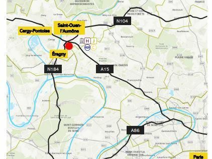 80240 m² pour cetentrepôts classe a en location à Éragny