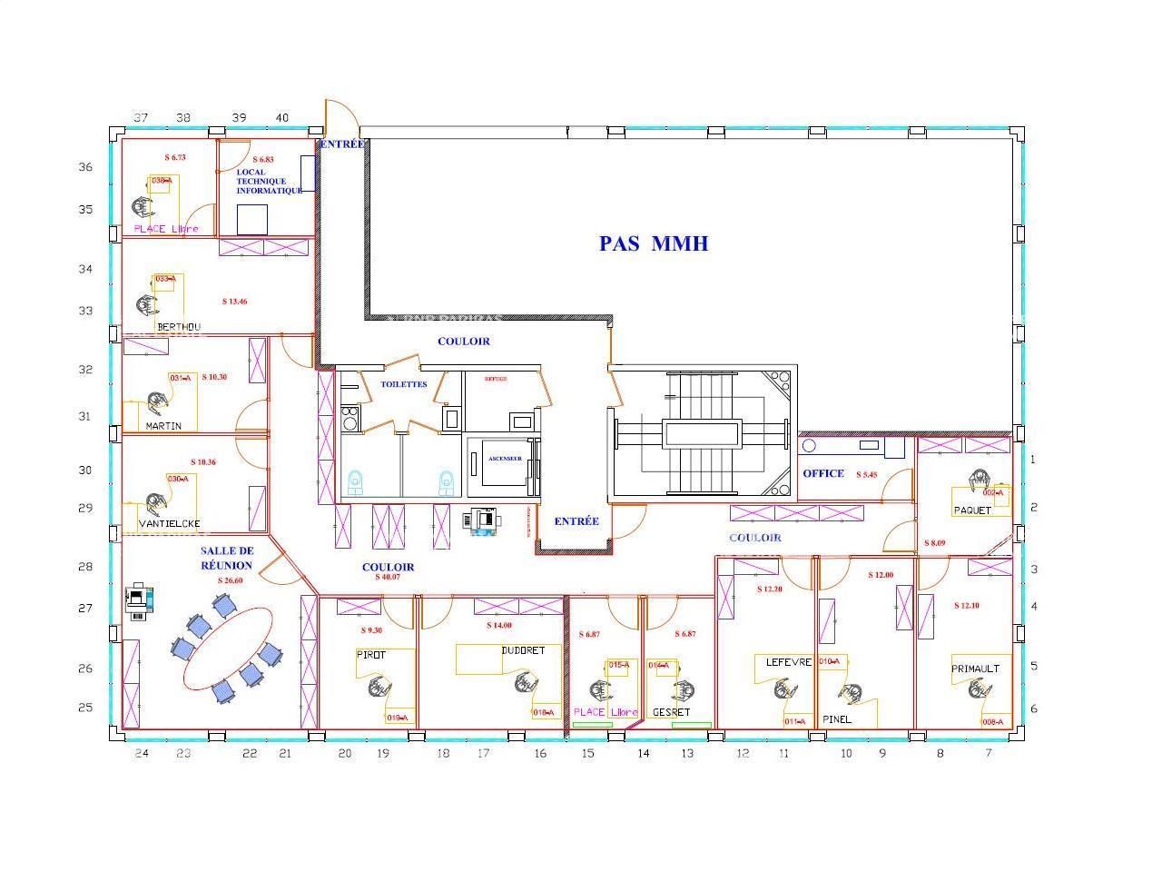 Location Bureaux 234 m² non divisibles 35000 Rennes