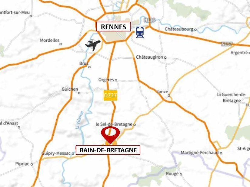 5600 m² pour cetentrepôts classe a en location à Bain-de-bretagne