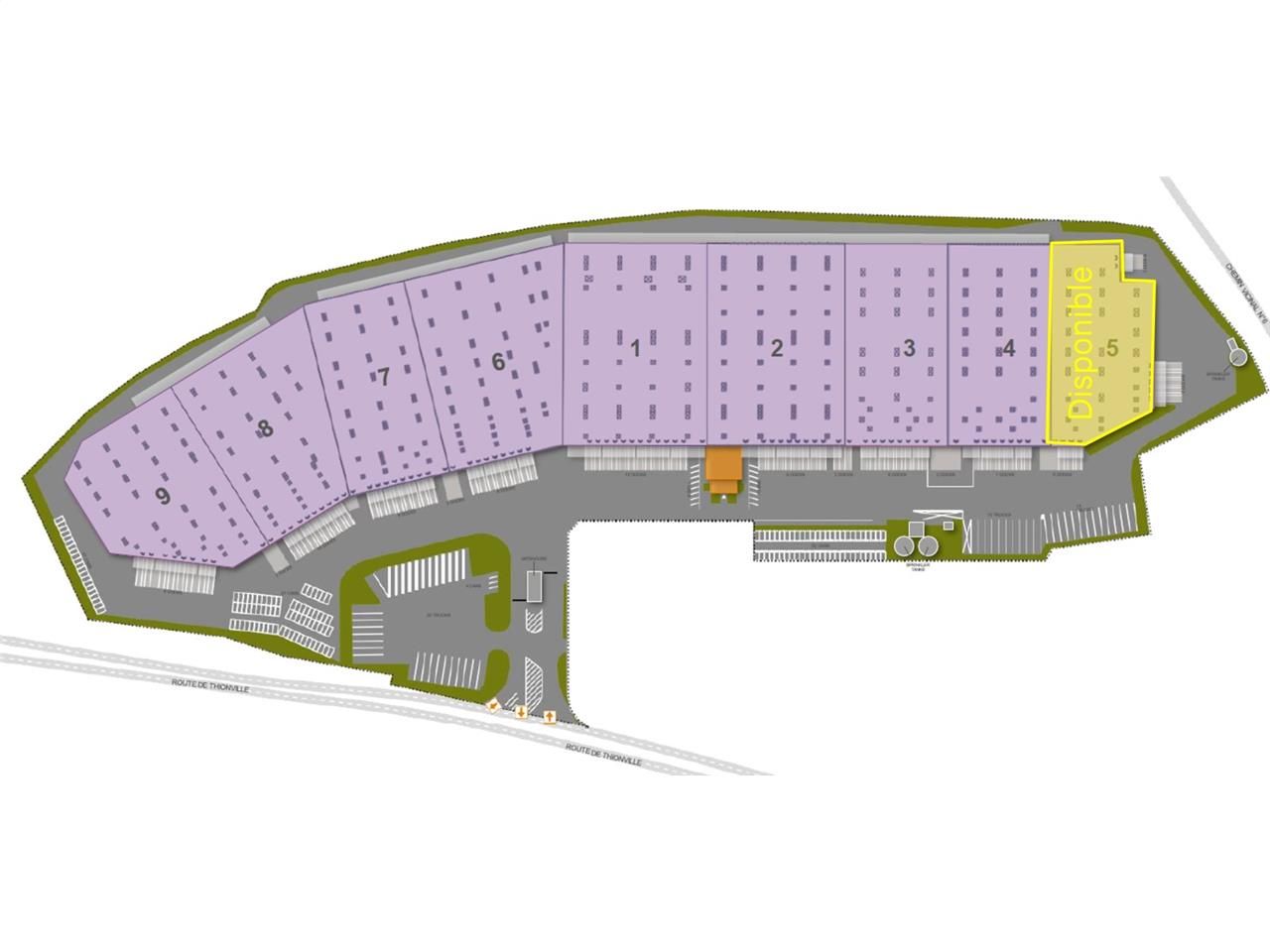 Location entrepots 4734 m² non divisibles