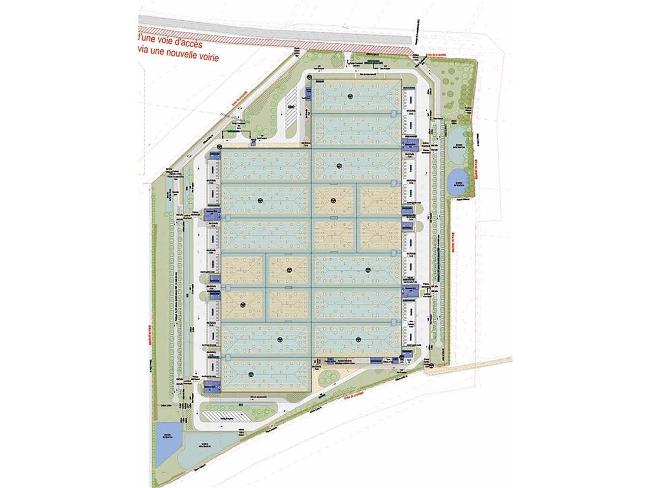 Vente entrepots 93522 m² divisibles à partir de 147 m²