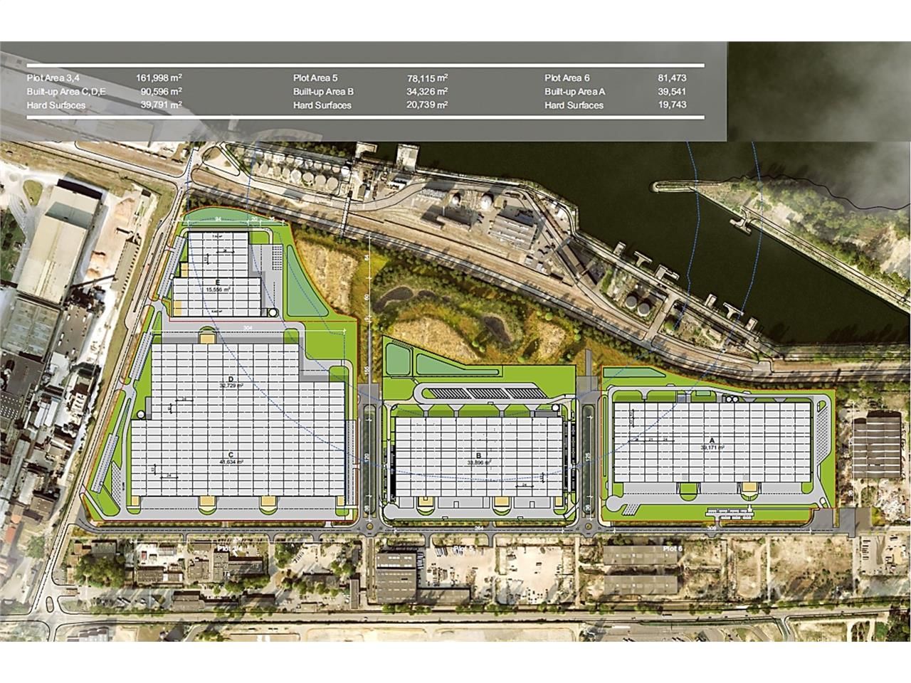 Location entrepots 99919 m² divisibles à partir de 6000 m²