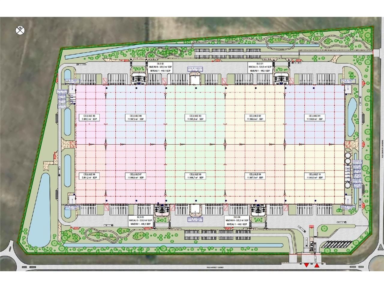 Location entrepots 112497 m² divisibles à partir de 36000 m²