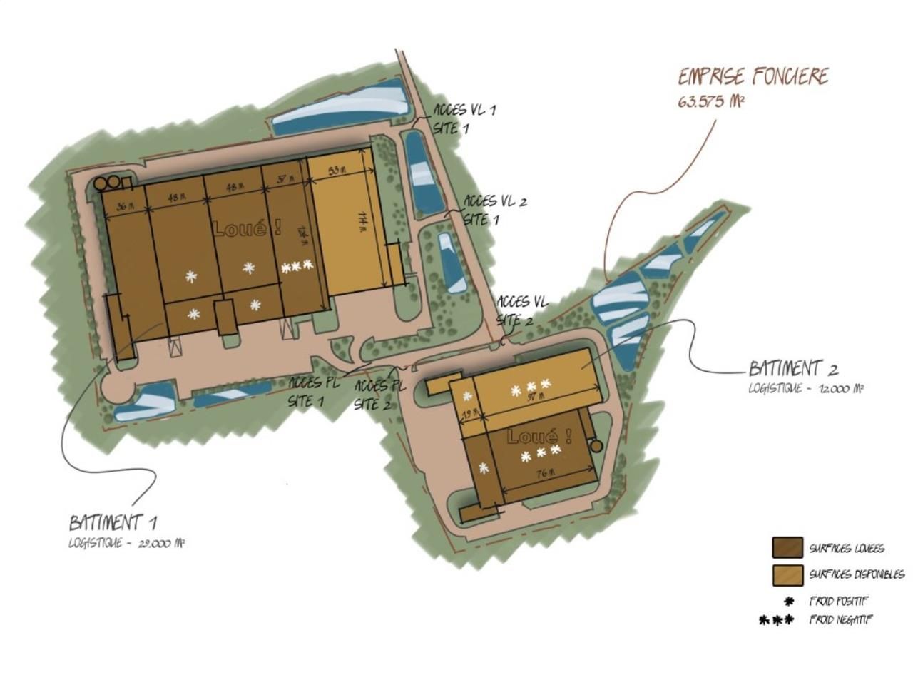 Location entrepots 6000 m² non divisibles