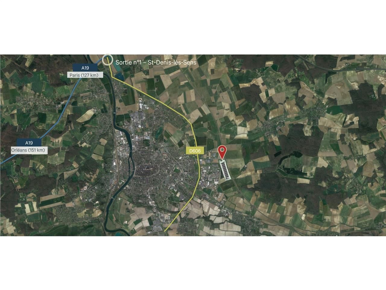 Situé en périphérie de Sens, à proximité des auto