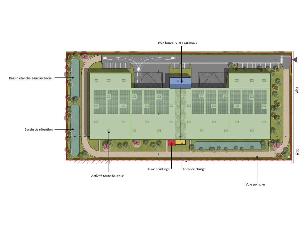 Location entrepots 10448 m² non divisibles