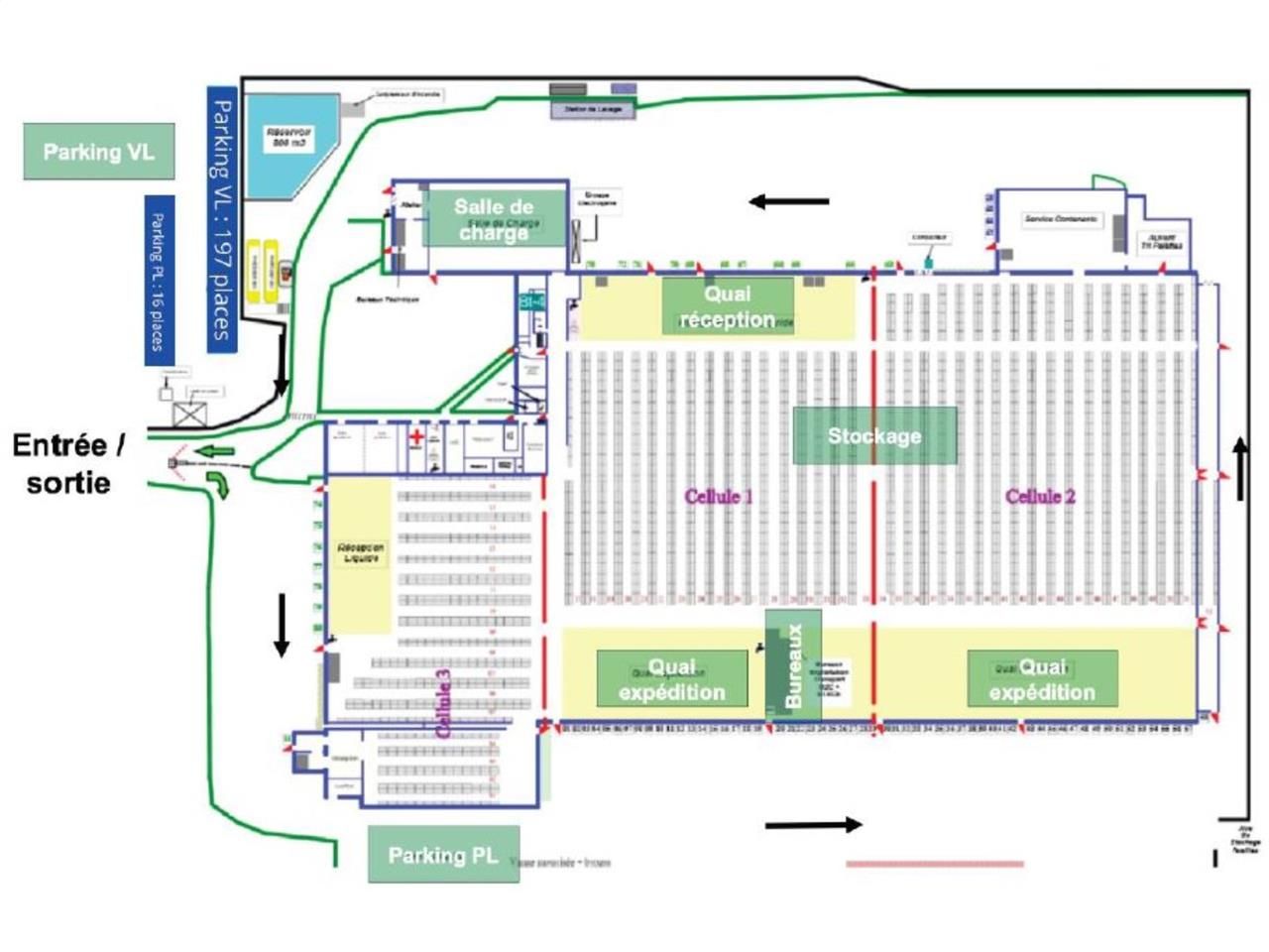 Location entrepots 34841 m² non divisibles