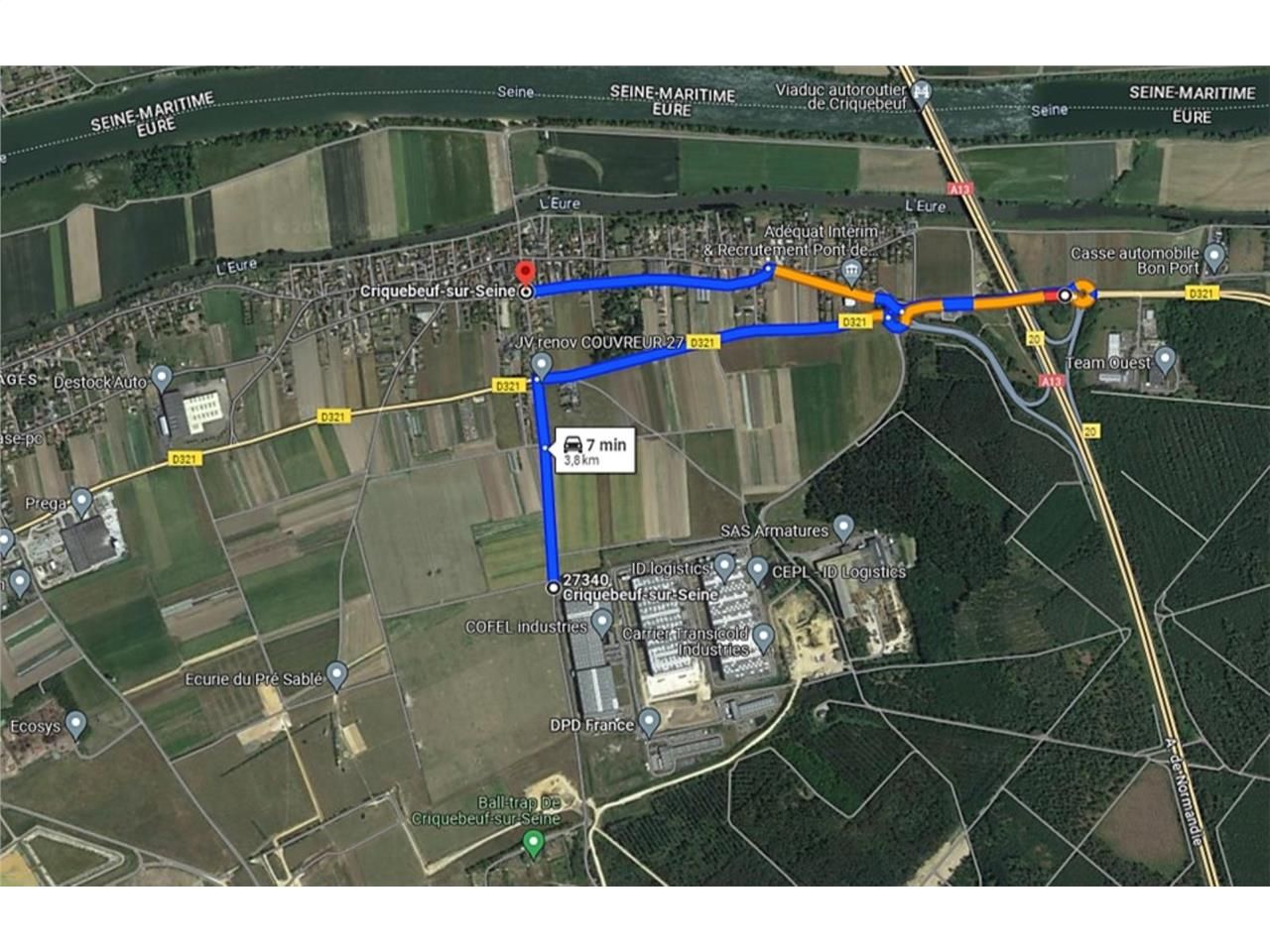 A 21 km de Rouen, le site bénéficie de la proximi