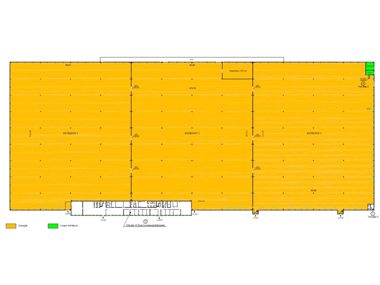 Location entrepots 33375 m² divisibles à partir de 10000 m²