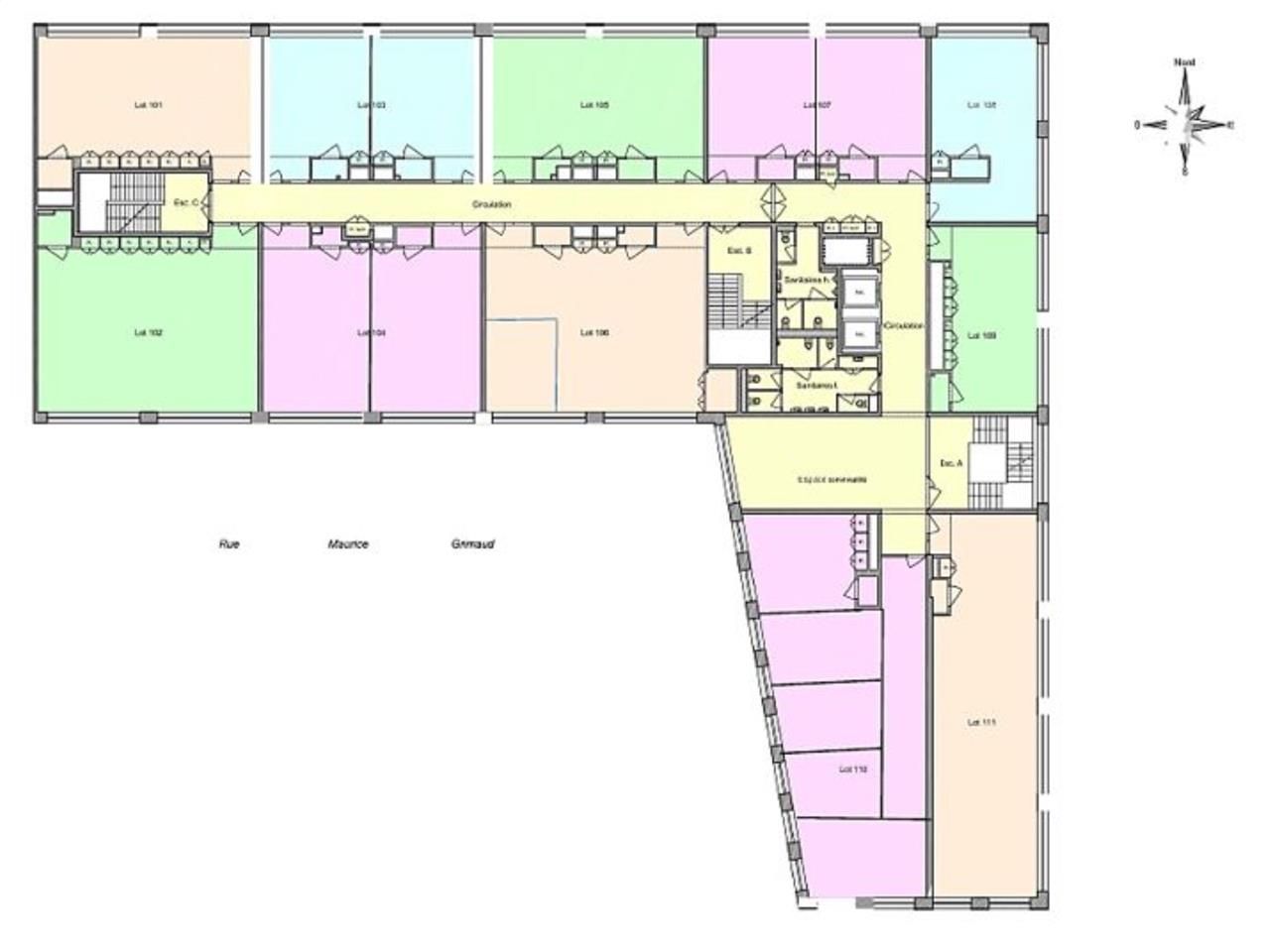 Location bureaux 1882 m² divisibles à partir de 52 m²