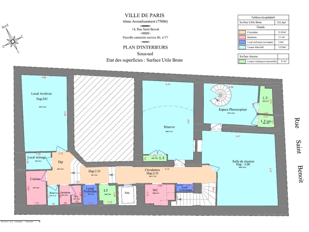 Location bureaux 1039 m² non divisibles