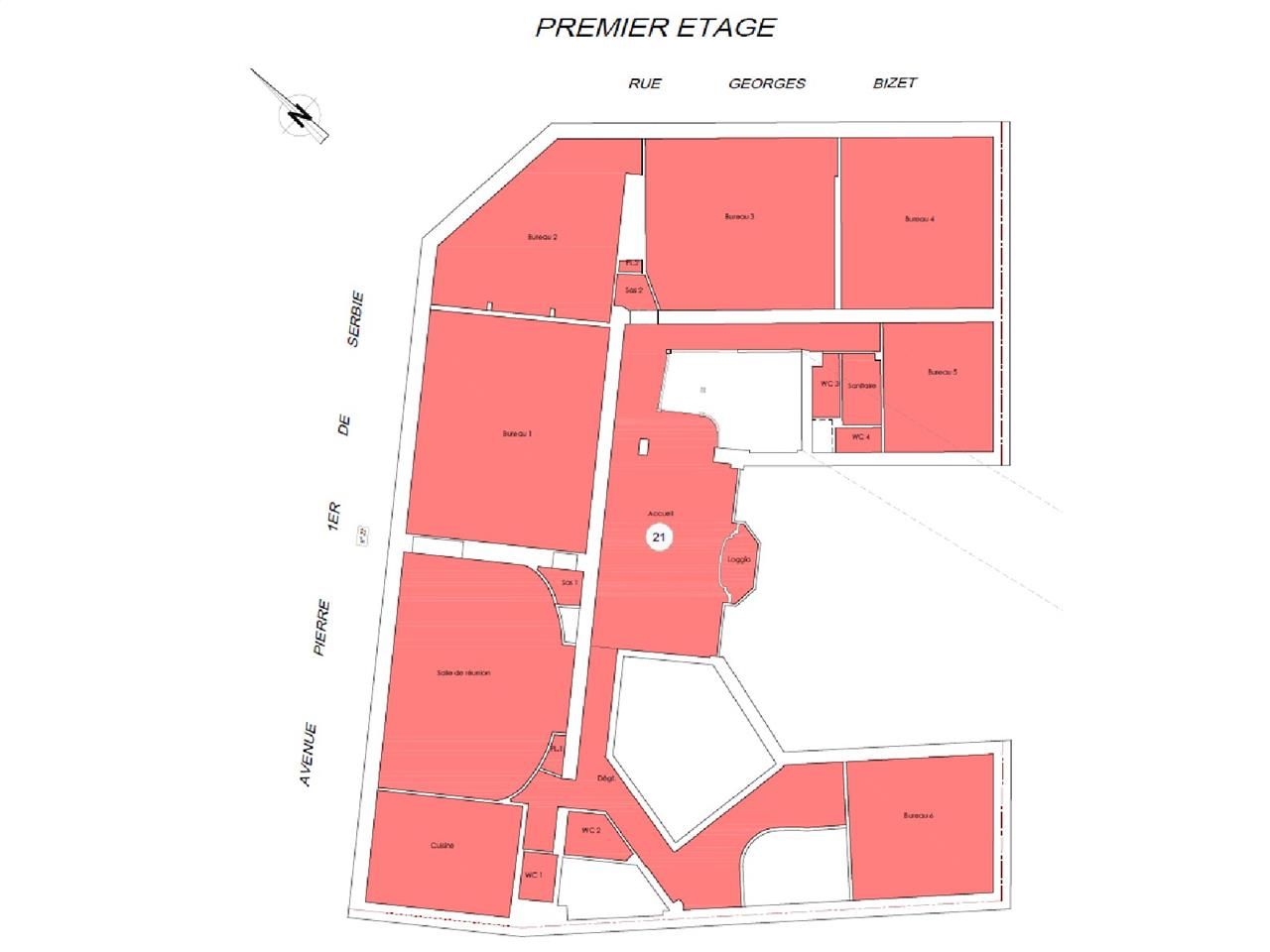 Vente bureaux 273 m² non divisibles