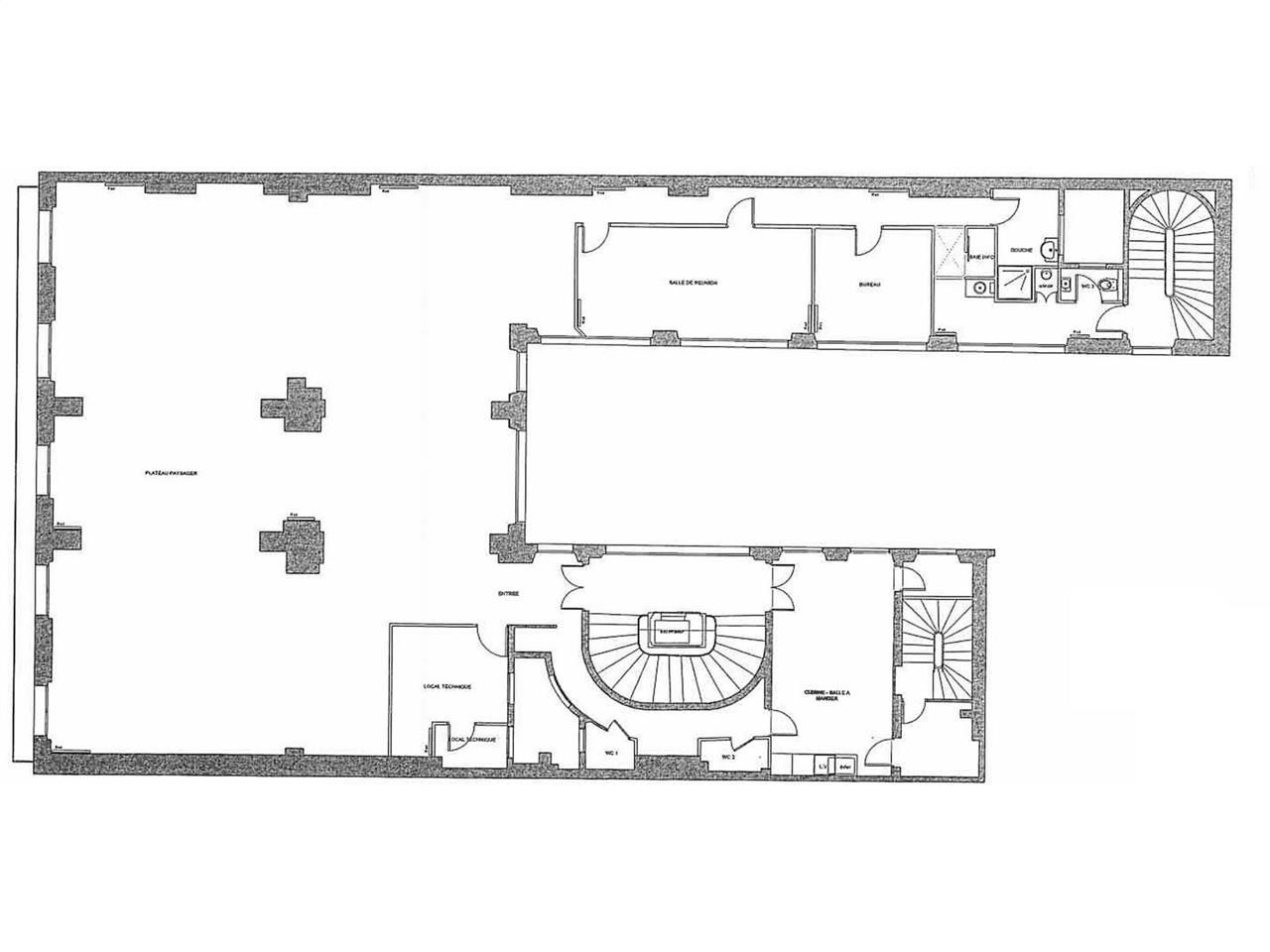 Location bureaux 305 m² non divisibles