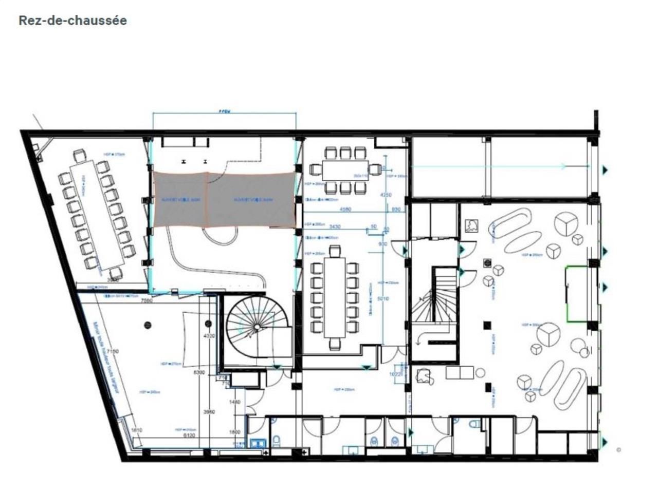Location bureaux 2527 m² non divisibles