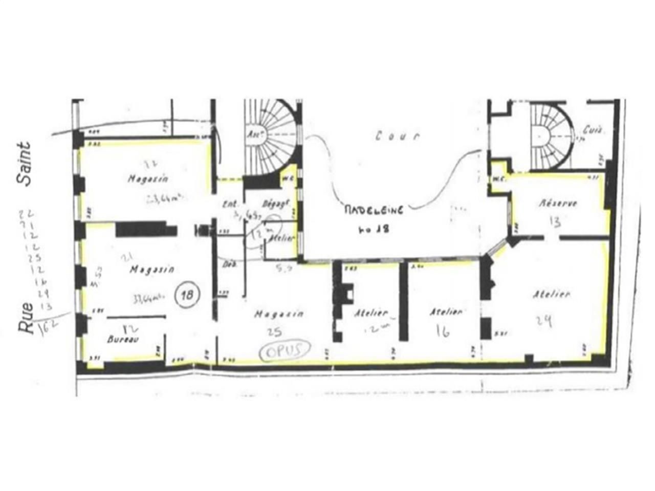 Location bureaux 170 m² non divisibles