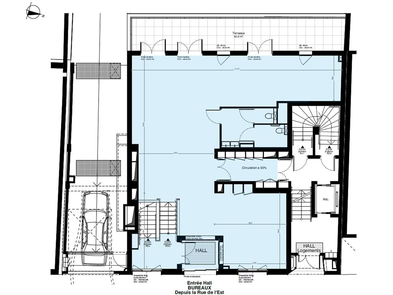 Vente bureaux 833 m² divisibles à partir de 391 m²