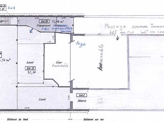 Location bureaux 241 m² non divisibles