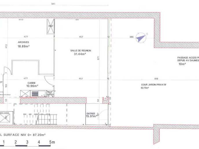 Location bureaux 334 m² non divisibles