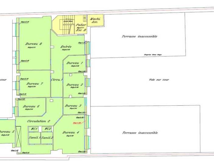 Location bureaux 238 m² non divisibles