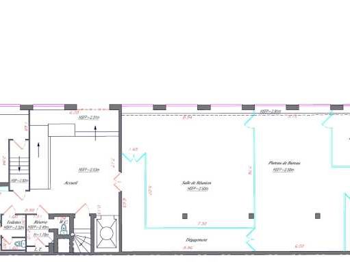 Location bureaux 1094 m² non divisibles